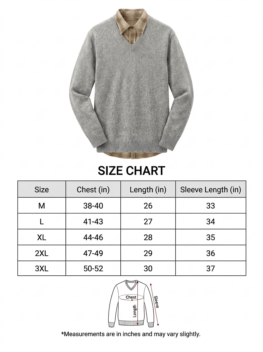 The Heavyweight 400g Pure Wool V-Neck Sweater - Heather Grey