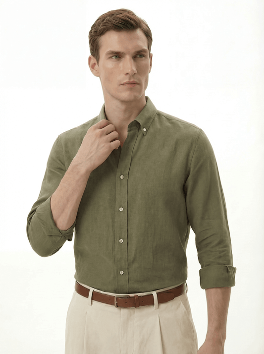 The 'Winter Sun' All-Season Pleated Trouser - Classic Khaki