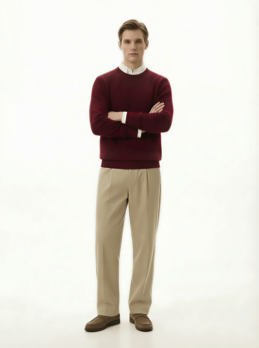 The Effortless Drape Pleated Trousers - Khak